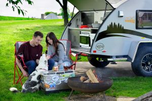 Couple with Dogs - Evergreen Campground