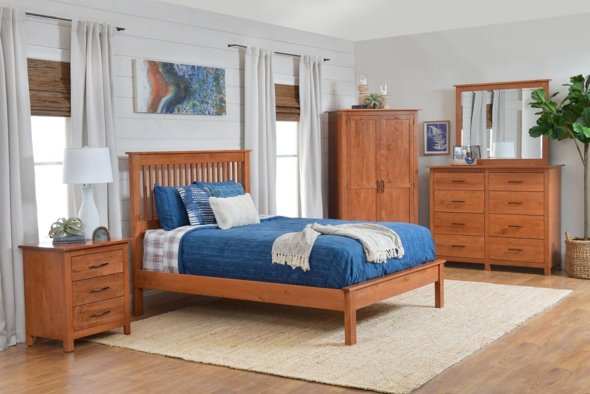 Williamsport Rustic Cherry Bedroom - With Painting